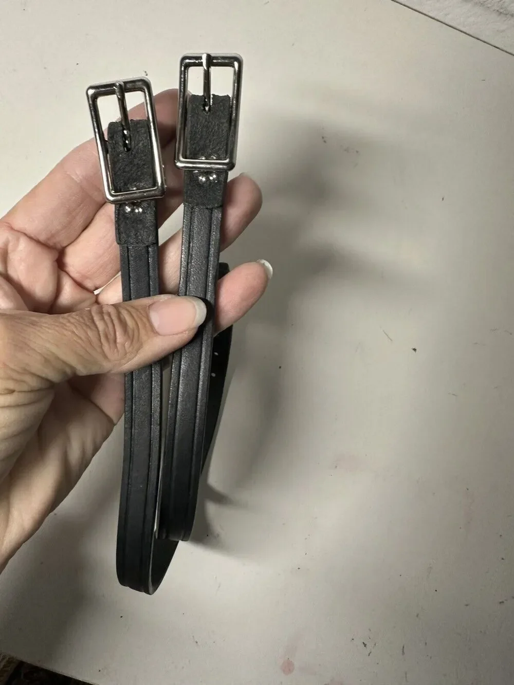 Weaver Pet Dog Collar Leather Black